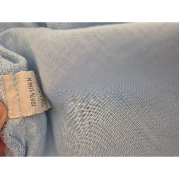 Lulu-B VTG 100% Linen Dress Linen Shift Tank Dress Linen Sundress Lt. Blue Sz L - Picture 6 of 6